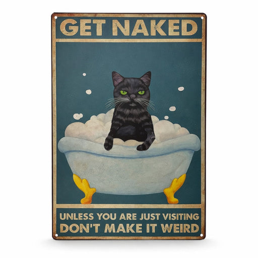 Funny Cat Vintage Metal Posters – 29 × 20 cm (Assorted Designs) Flag · Sign Super Supplys Inc Design 5