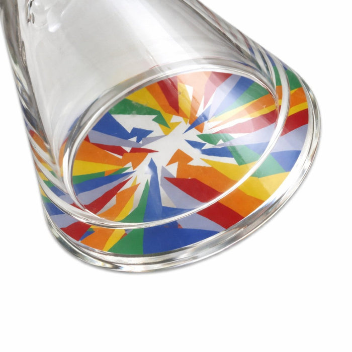 WELLCANN | 15" Heavy Duty Thick Base Beaker Rainbow