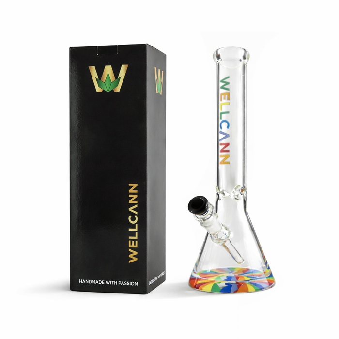 WELLCANN | 15" Heavy Duty Thick Base Beaker Rainbow