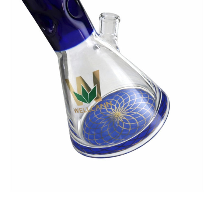 WELLCANN | 15" Thickened Base Geometric Beaker Glass Bong