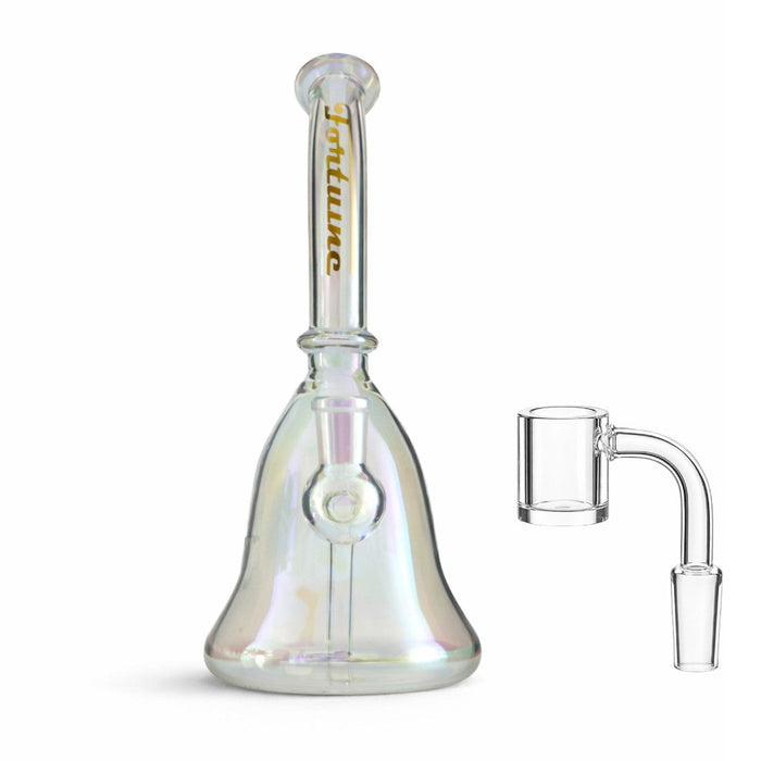 Fortune | 9" Iridescent Glass Rig