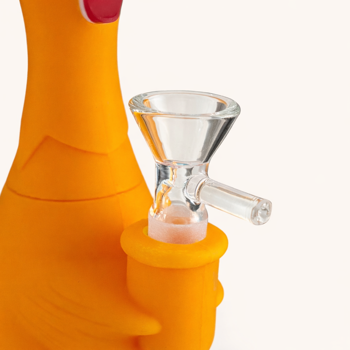 9" Screaming Chicken Silicone Waterpipe Resin · Silicone · Plastic Bong Super Supplys Inc