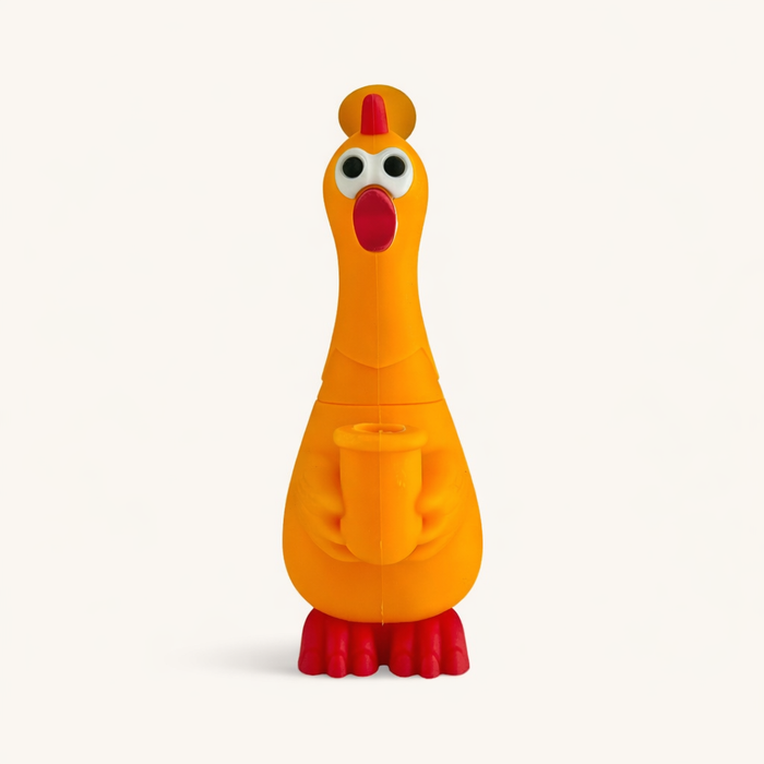 9" Screaming Chicken Silicone Waterpipe Resin · Silicone · Plastic Bong Super Supplys Inc