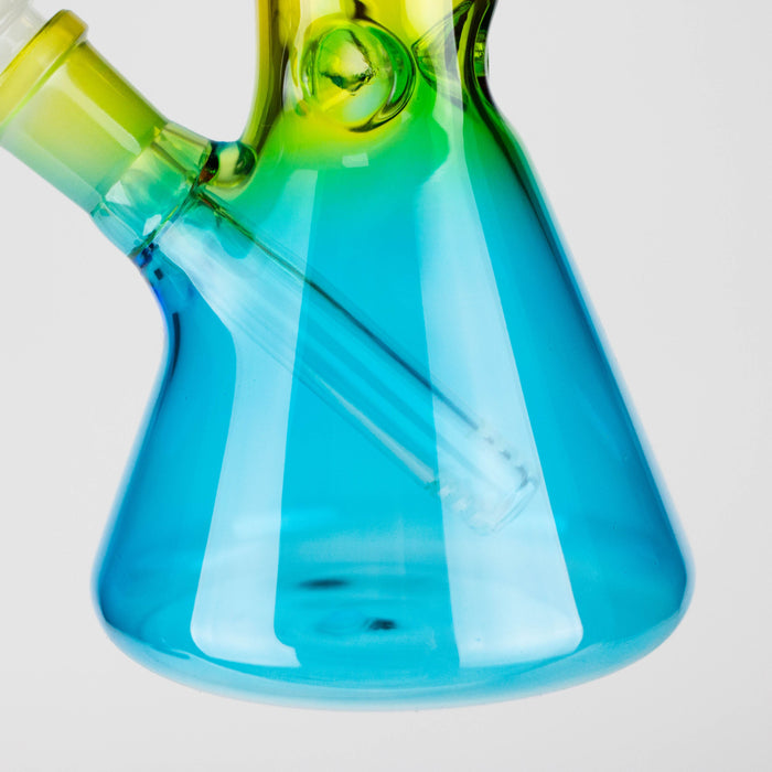 8" Three-Tone Color Glass Beaker Bong 