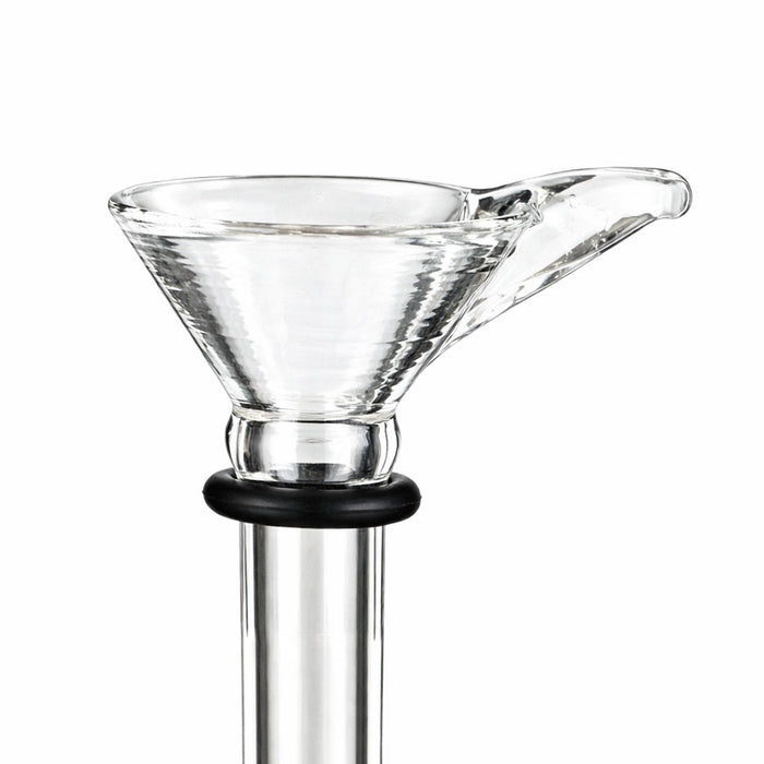 1" Glass Stem Part with Handle Downstem · Bowlstem Super Supplys Inc