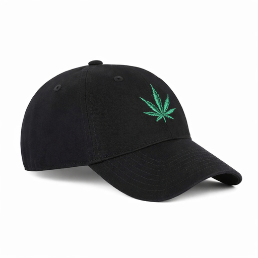 Mid Crown Embroidered 420 Leaf Cap – Classic Street Fit Hat & Toque Super Supplys Inc