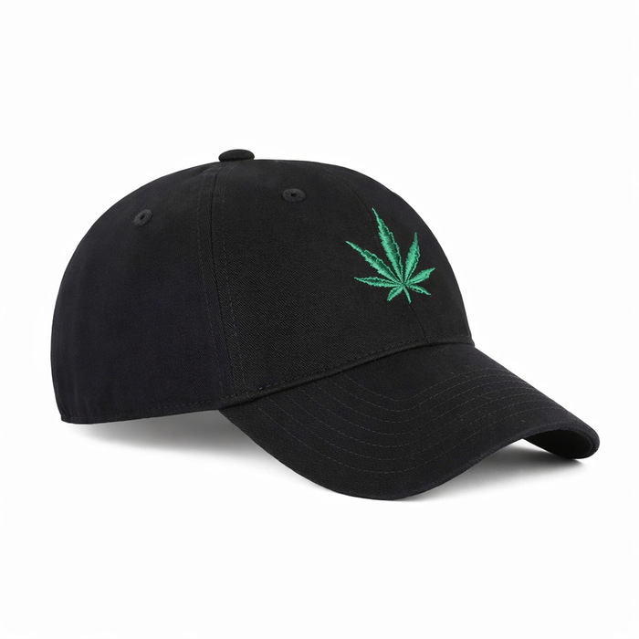 Mid Crown Embroidered 420 Leaf Cap – Classic Street Fit Hat & Toque Super Supplys Inc
