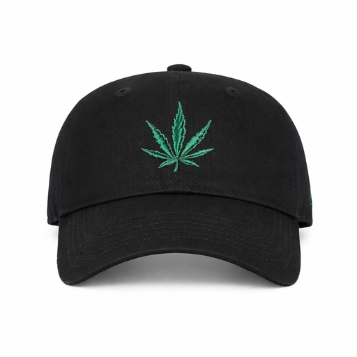 Mid Crown Embroidered 420 Leaf Cap – Classic Street Fit Hat & Toque Super Supplys Inc
