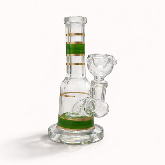 Mini Crown 6” Circ Perc Glass Rig Glass Rig Super Supplys Inc Green