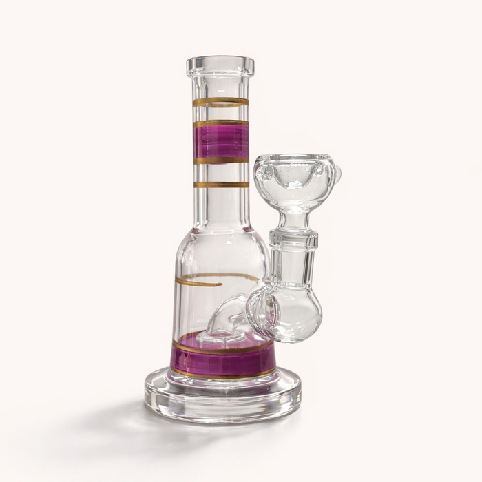 Mini Crown 6” Circ Perc Glass Rig Glass Rig Super Supplys Inc Pink