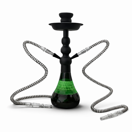 18" Honeycomb Modern Dual Hose Glass Hookah Hookah Super Supplys Inc
