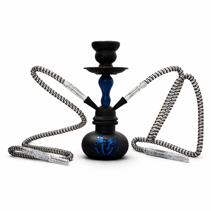 10" Dual Hose Mini Hookah Set Hookah Super Supplys Inc Blue
