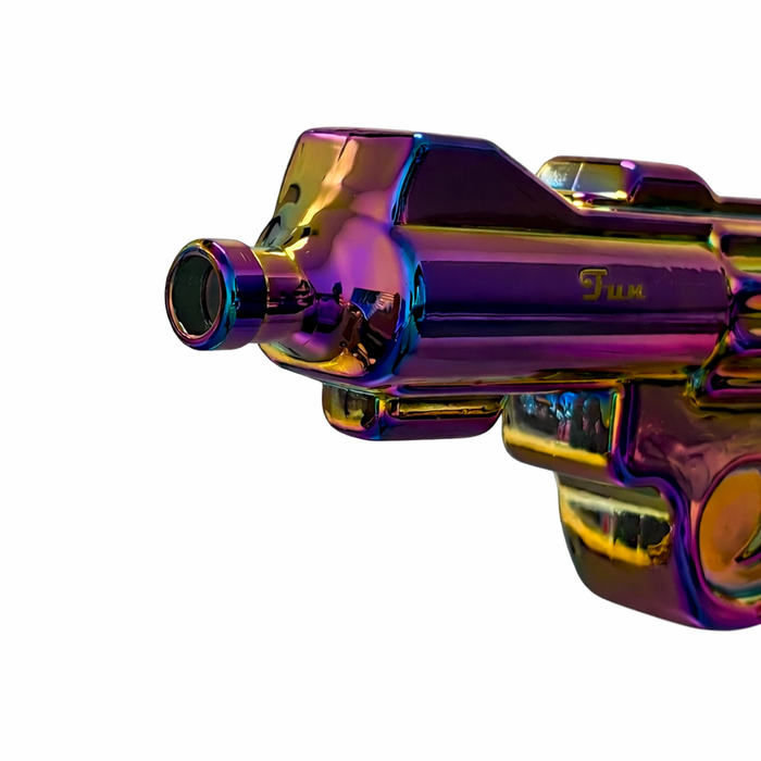 Fortune | 8″ Electroplated Revolver Waterpipe Glass Bong Fortune