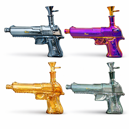 Fortune | 8″ Desert Eagle Electroplated Waterpipe Glass Bong Fortune