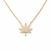 The Kush Girls | 18K GOLD CANNABIS LEAF NECKLACE Jewelry The Kush Girls