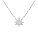 The Kush Girls | SILVER CANNABIS LEAF NECKLACE Jewelry The Kush Girls