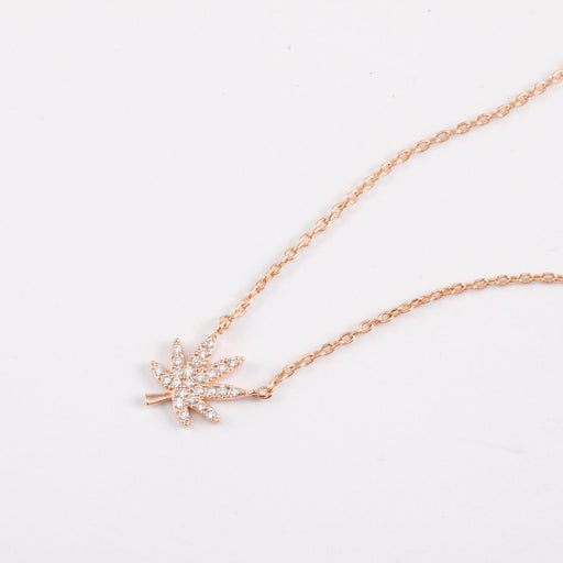 The Kush Girls | ROSE GOLD CANNABIS LEAF NECKLACE Jewelry The Kush Girls