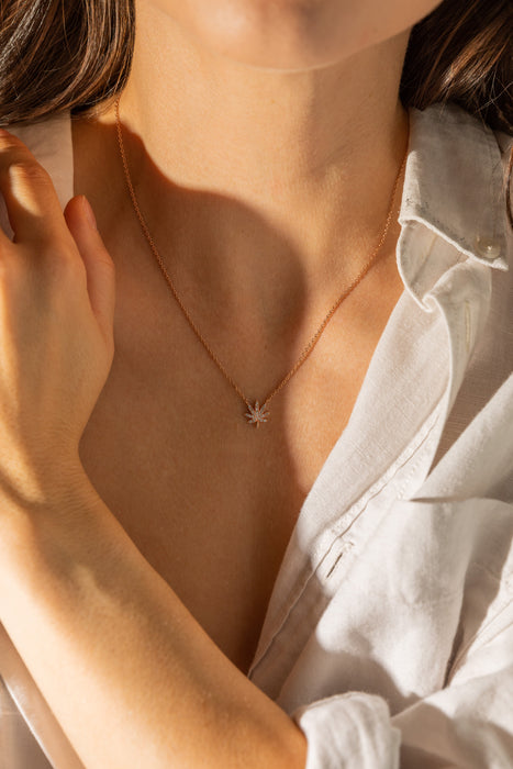 The Kush Girls | ROSE GOLD CANNABIS LEAF NECKLACE Jewelry The Kush Girls
