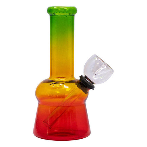 5" Rasta Colored Cylindrical Medium Glass Bong Glass Bong Maple Craft Inc