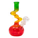 Rasta Colored Cylindrical Medium 8 Inches Glass Bong Glass Bong Maple Craft Inc