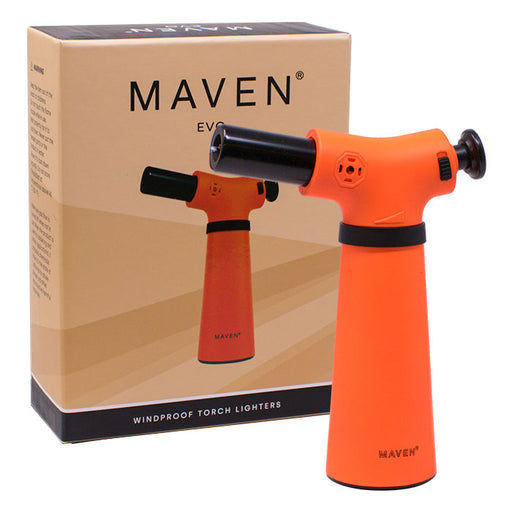 Maven | Evo Windproof Torch Lighters -Single Torch Maple Craft Inc Orange