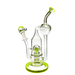 Pure Glass | 8" Solaris Inline Recycler 10mm - Flower and Dab Glass Rig PINNACLE DISTRIBUTORS INC. Green