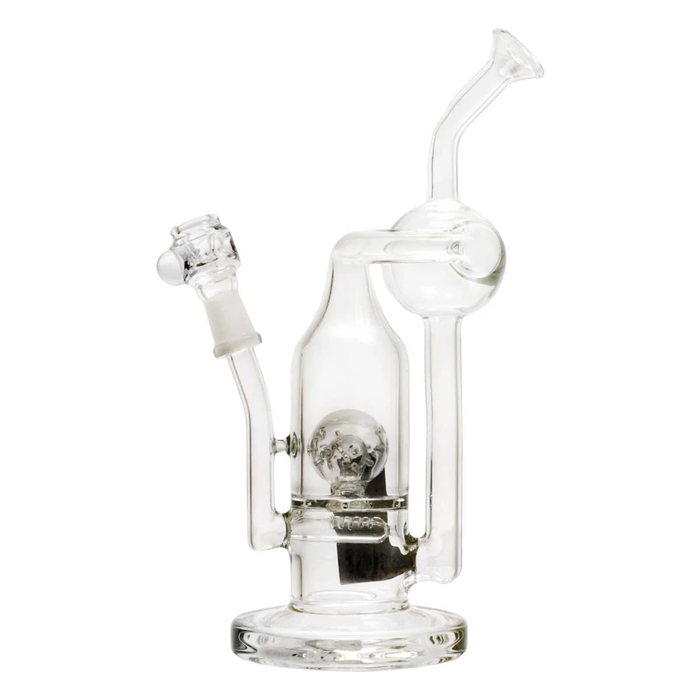Pure Glass | 8" Solaris Inline Recycler 10mm - Flower and Dab Glass Rig PINNACLE DISTRIBUTORS INC. Clear
