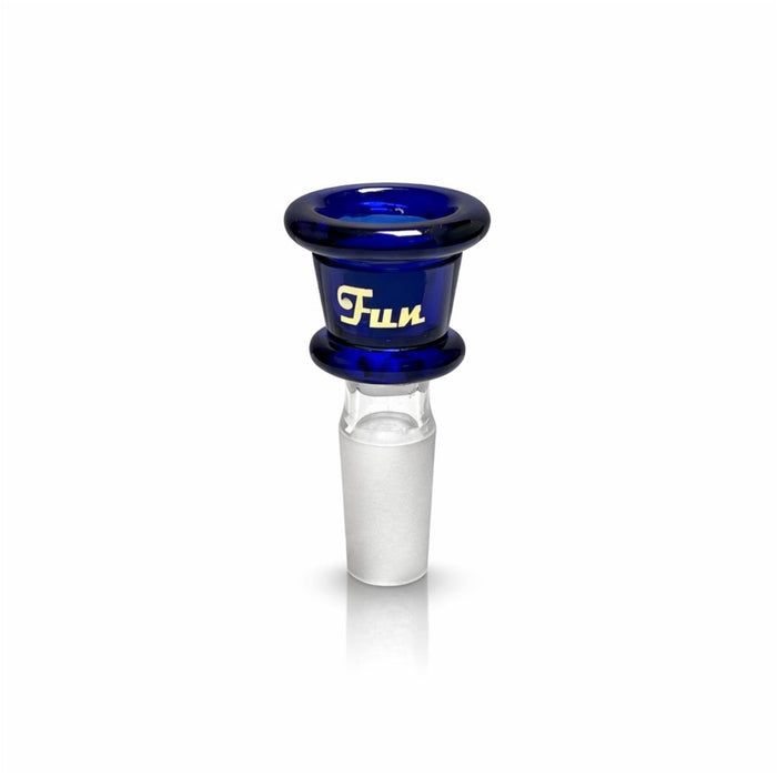 Fortune | Gold Logo 14mm Heavy Duty Glass Bowl Piece Bowl · Popper Fortune Blue