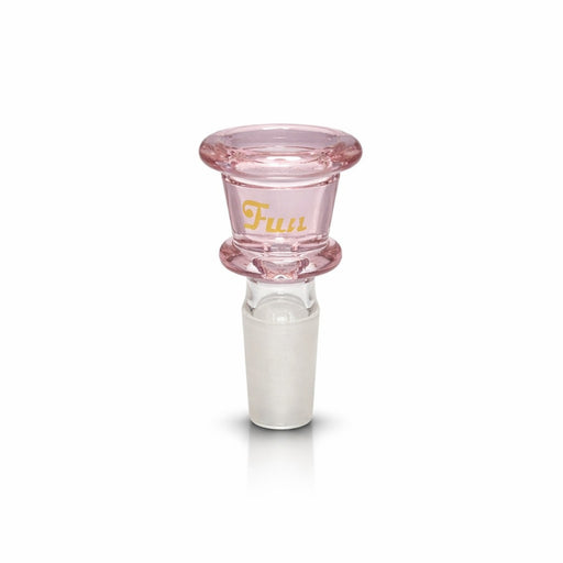 Fortune | Gold Logo 14mm Heavy Duty Glass Bowl Piece Bowl · Popper Fortune Pink