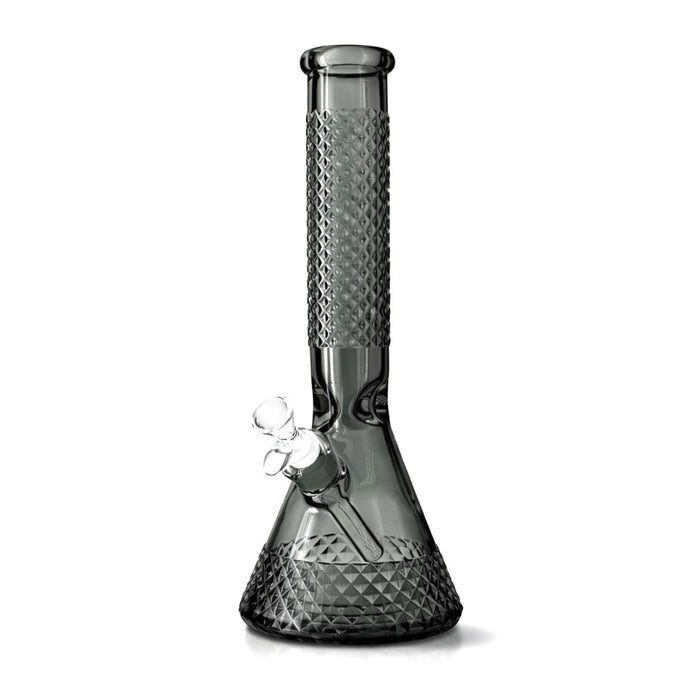 12.5” Diamond Beaker Bong – 7mm Thick Glass w/ Gift Box Glass Bong Super Supplys Inc Black