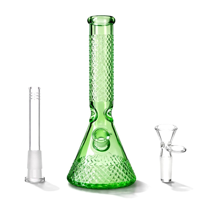 12.5” Diamond Beaker Bong – 7mm Thick Glass w/ Gift Box Glass Bong Super Supplys Inc
