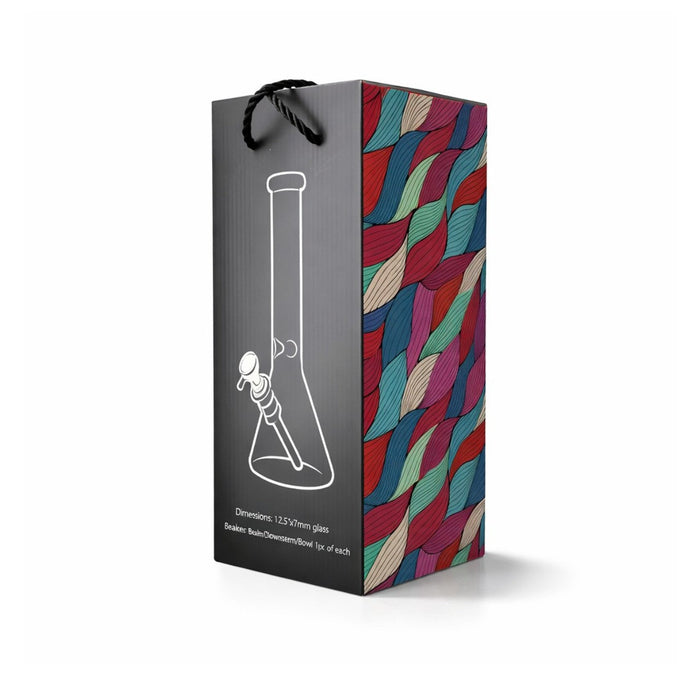 12.5” Diamond Beaker Bong – 7mm Thick Glass w/ Gift Box Glass Bong Super Supplys Inc