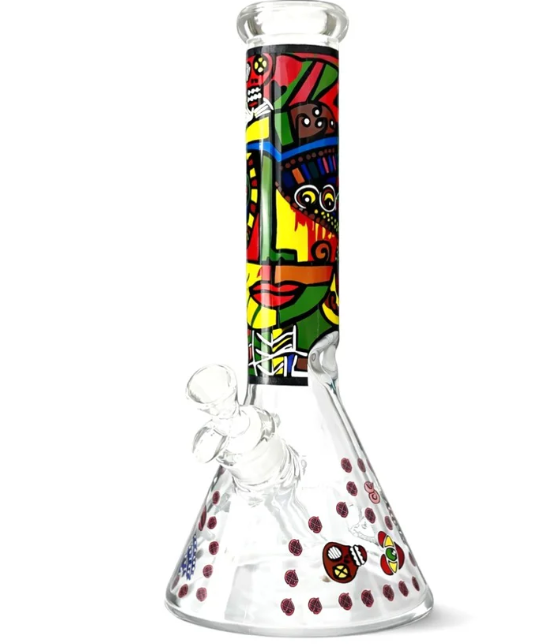 Urban Glyph 12.5” 7mm Designer Beaker Bong Glass Bong Super Supplys Inc