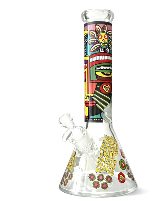 Urban Glyph 12.5” 7mm Designer Beaker Bong Glass Bong Super Supplys Inc Cubist Pulse