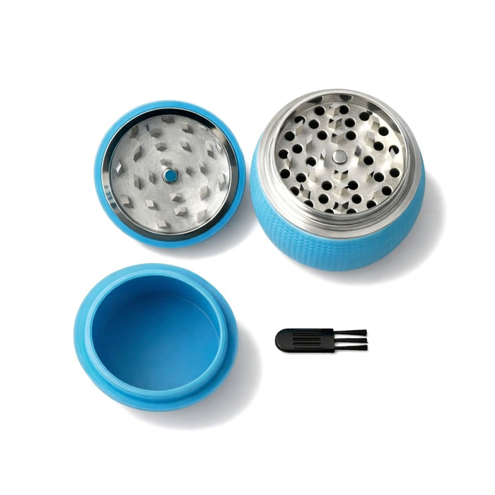 Football Design 3-Part Tobacco Grinder – Display of 6 pcs Display Pack Super Supplys Inc