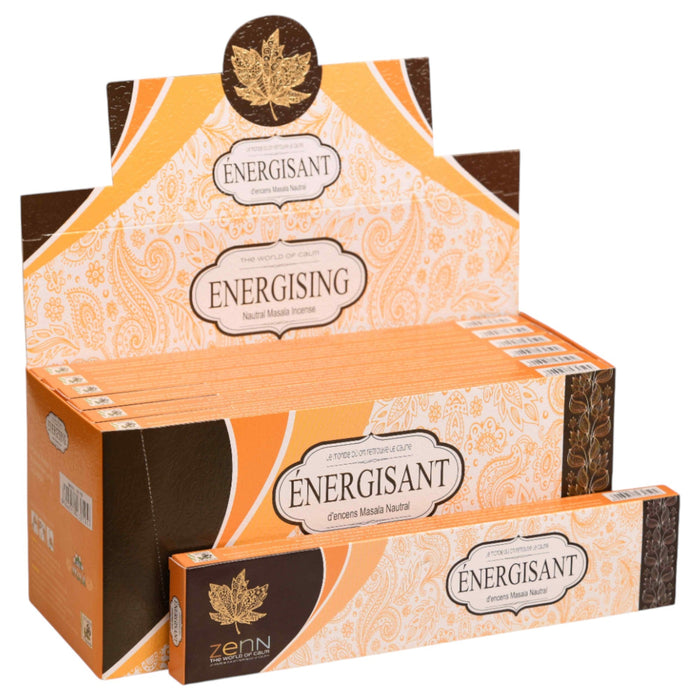Zenn | Relaxing Incense Sticks 15g – Pack of 12 Incense SunGlow Energising Patchouli