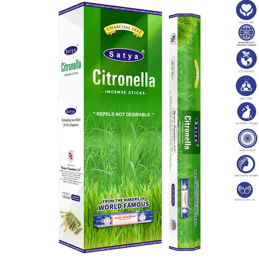 Satya | Hexagonal Incense Sticks – 9" Incense SunGlow Citronella
