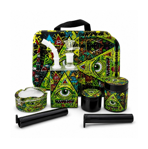 Juicy Box Smoking Set- Neon Triangle Terror Bundle Super Supplys Inc