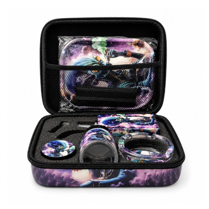 Cosmic Pulse 7.5” Juicy Box Bong Travel Kit Bundle Super Supplys Inc