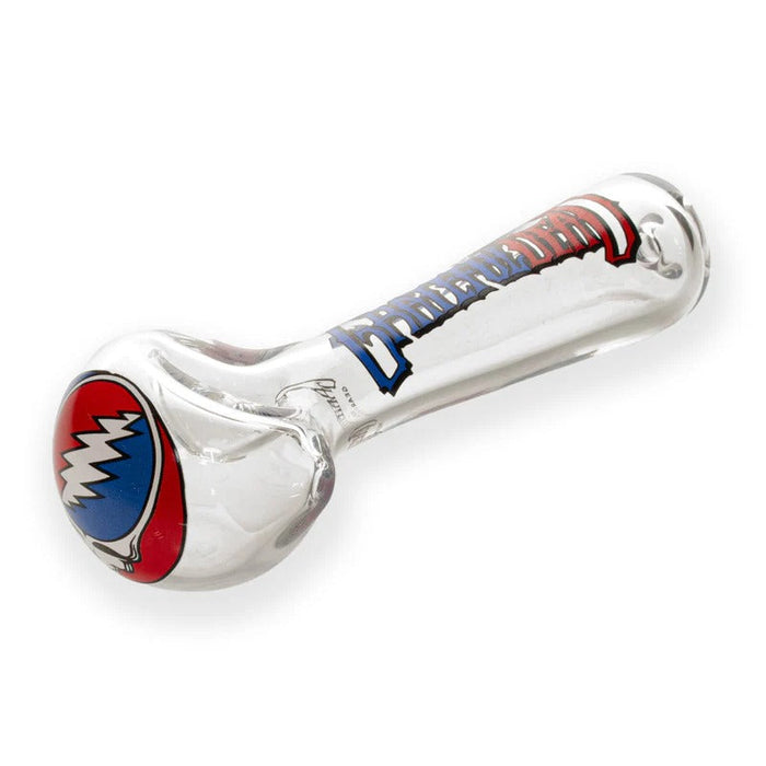 Grateful Dead x GEAR Premium® | 4.5" Steal Your Face Spoon Hand Pipe In Collectible Tin Glass Pipe West Coast Gifts