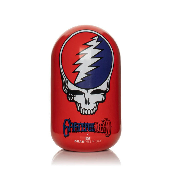 Grateful Dead x GEAR Premium® | 5.5" Steal Your Face Sherlock Hand Pipe In Collectible Tin Glass Pipe West Coast Gifts