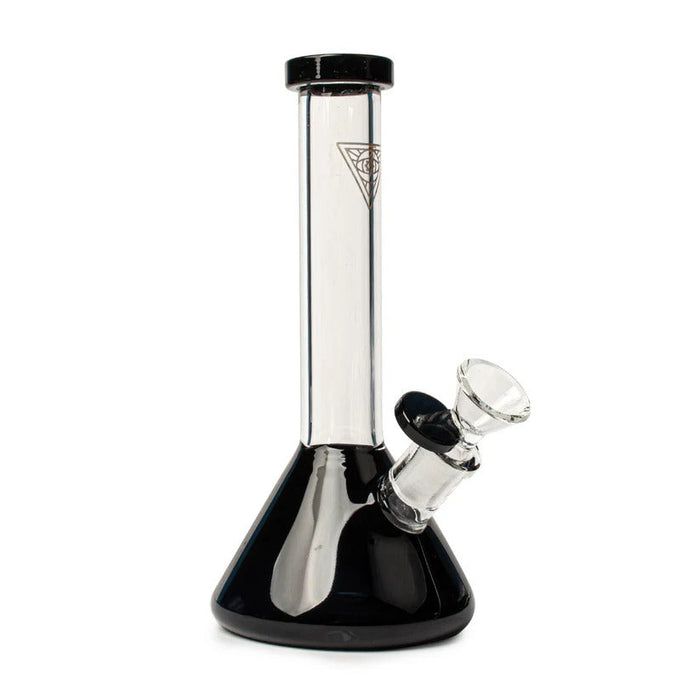 Red Eye Tek® | 8" Tall Midge Mini Beaker Tube Glass Bong West Coast Gifts Black