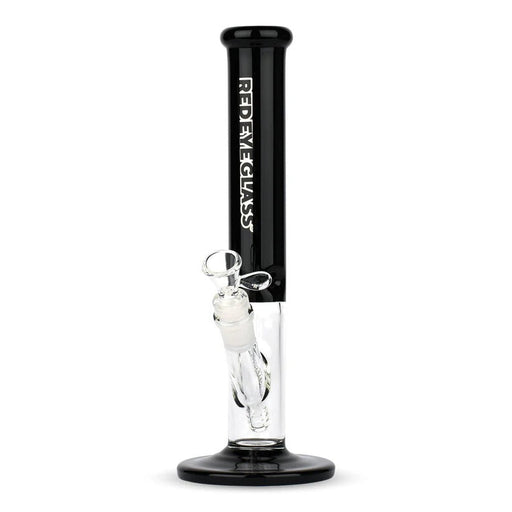 Red Eye Glass® | 11.5" Tall Black Frontside Straight Tube Glass Bong West Coast Gifts