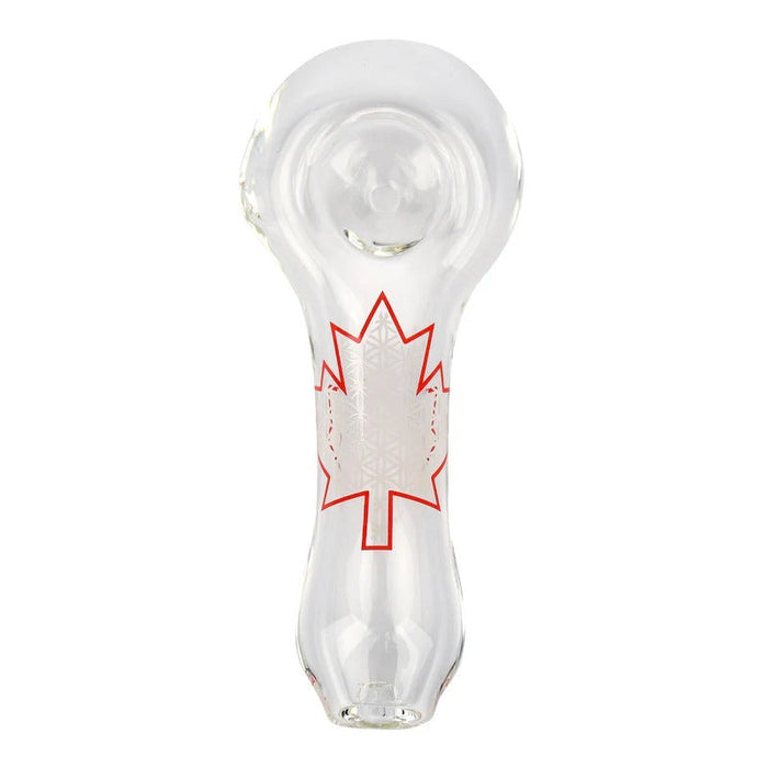 Bongjour!™ | 3.75" Clear Hand Pipe w/Decal (Assorted Decal 8 Pack) Glass Pipe West Coast Gifts