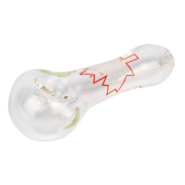 Bongjour!™ | 3.75" Clear Hand Pipe w/Decal (Assorted Decal 8 Pack) Glass Pipe West Coast Gifts