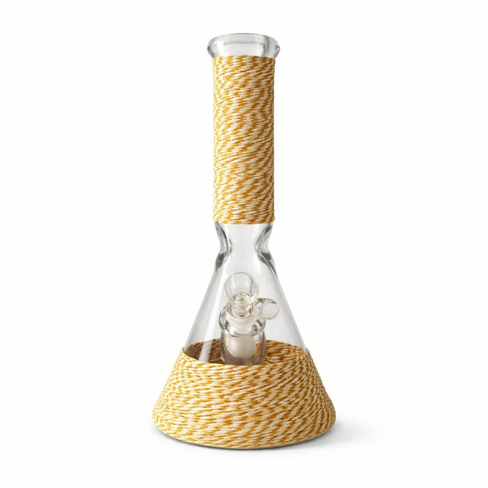 Braided Grip 12.5” 7mm Beaker Bong Glass Bong Super Supplys Inc Brown