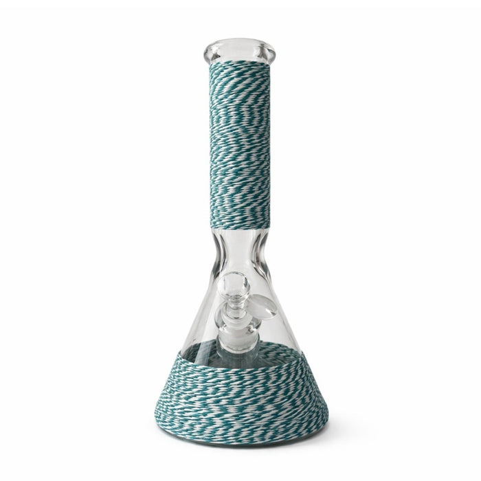 Braided Grip 12.5” 7mm Beaker Bong Glass Bong Super Supplys Inc Blue