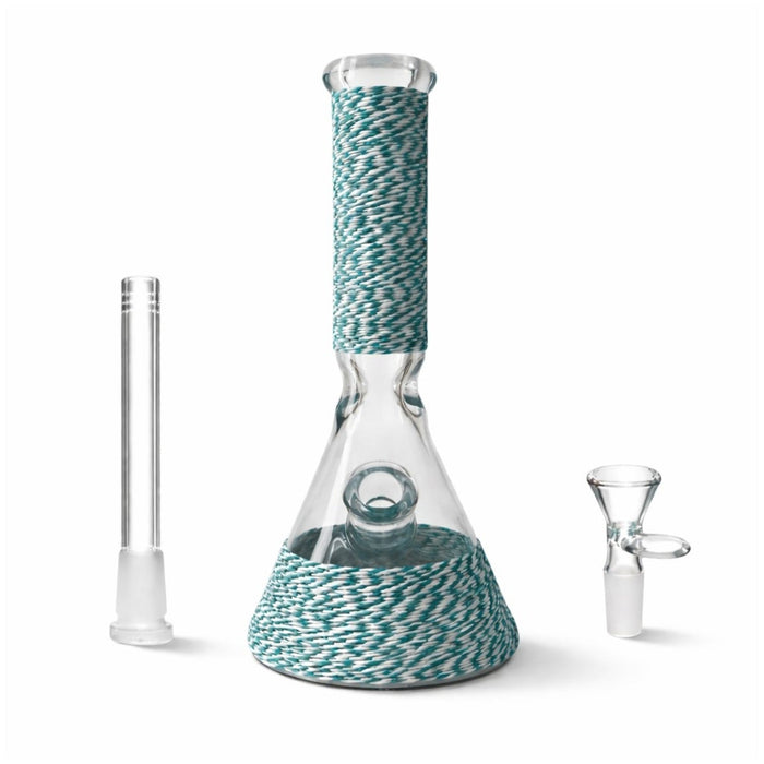 Braided Grip 12.5” 7mm Beaker Bong Glass Bong Super Supplys Inc