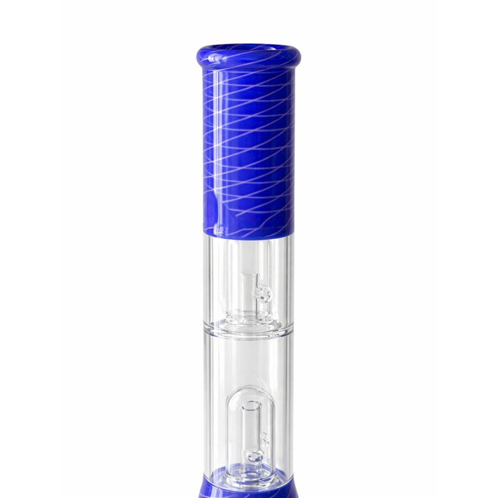 12” Dual Chamber Showerhead Perc Beaker Bong – Assorted Colors Glass Bong Super Supplys Inc