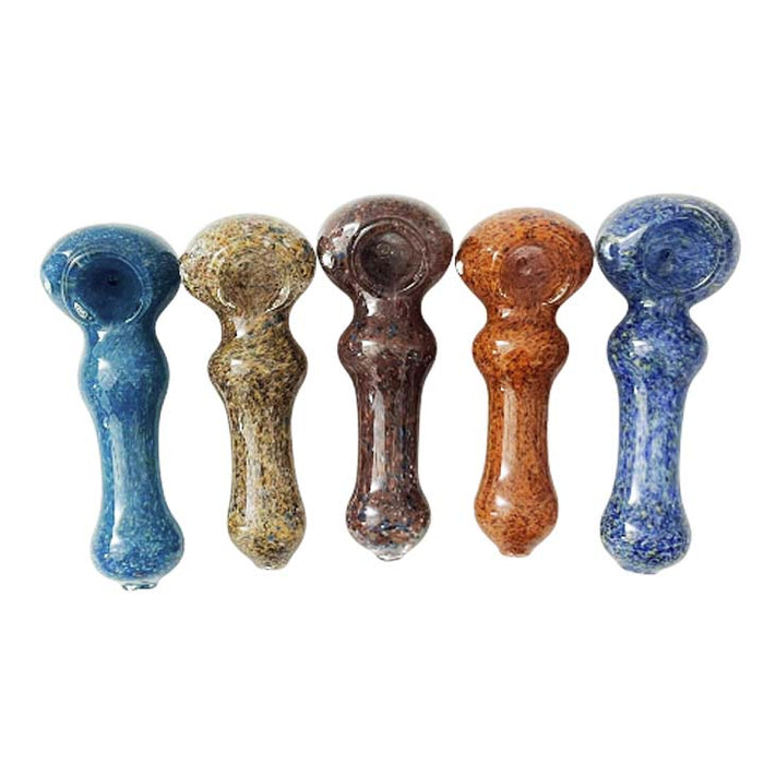4-1/2" Sunstone Pebble Glass Pipe-Assorted Colours-2CT Glass Pipe Super Supplys Inc